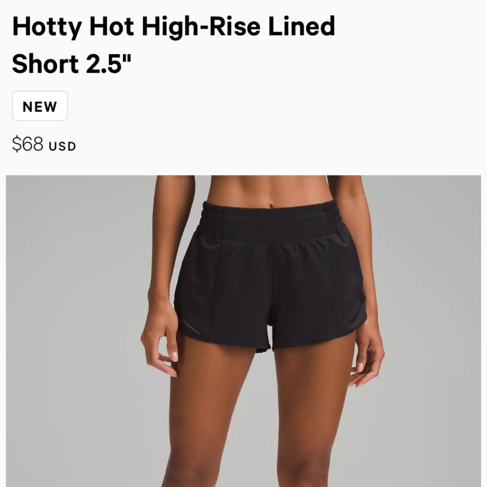 Hotty Hot High-Rise Lined Short 2.5"